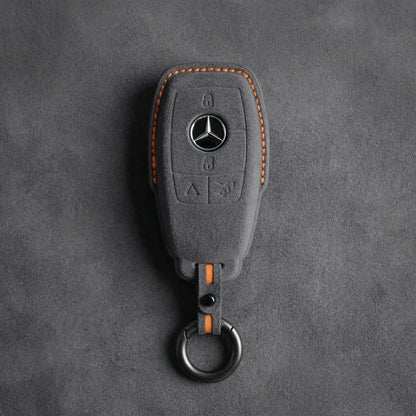 Mercedes-Benz Alcantara Key Fob - Chrome SmartKey 4-Button