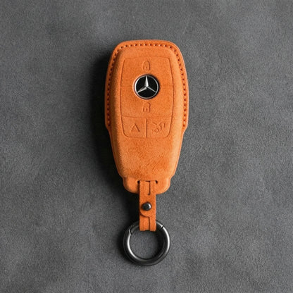 Mercedes-Benz Alcantara Key Fob - Chrome SmartKey 4-Button