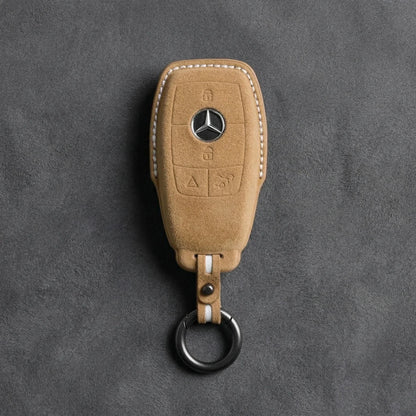 Mercedes-Benz Alcantara Key Fob - Chrome SmartKey 4-Button