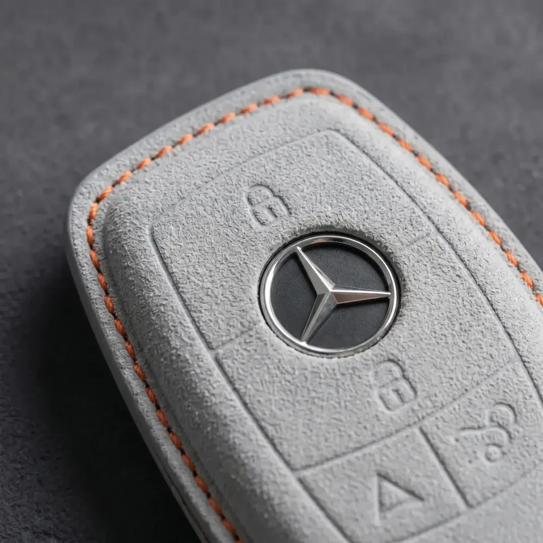 Mercedes-Benz Alcantara Key Fob - Chrome SmartKey 4-Button