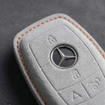 Mercedes-Benz Alcantara Key Fob - Chrome SmartKey 4-Button