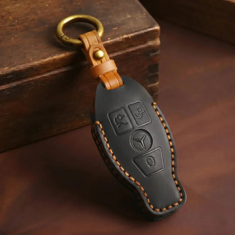 Mercedes-Benz Hand-Crafted Leather Key Fob Cover – Push Start / Keyless Go