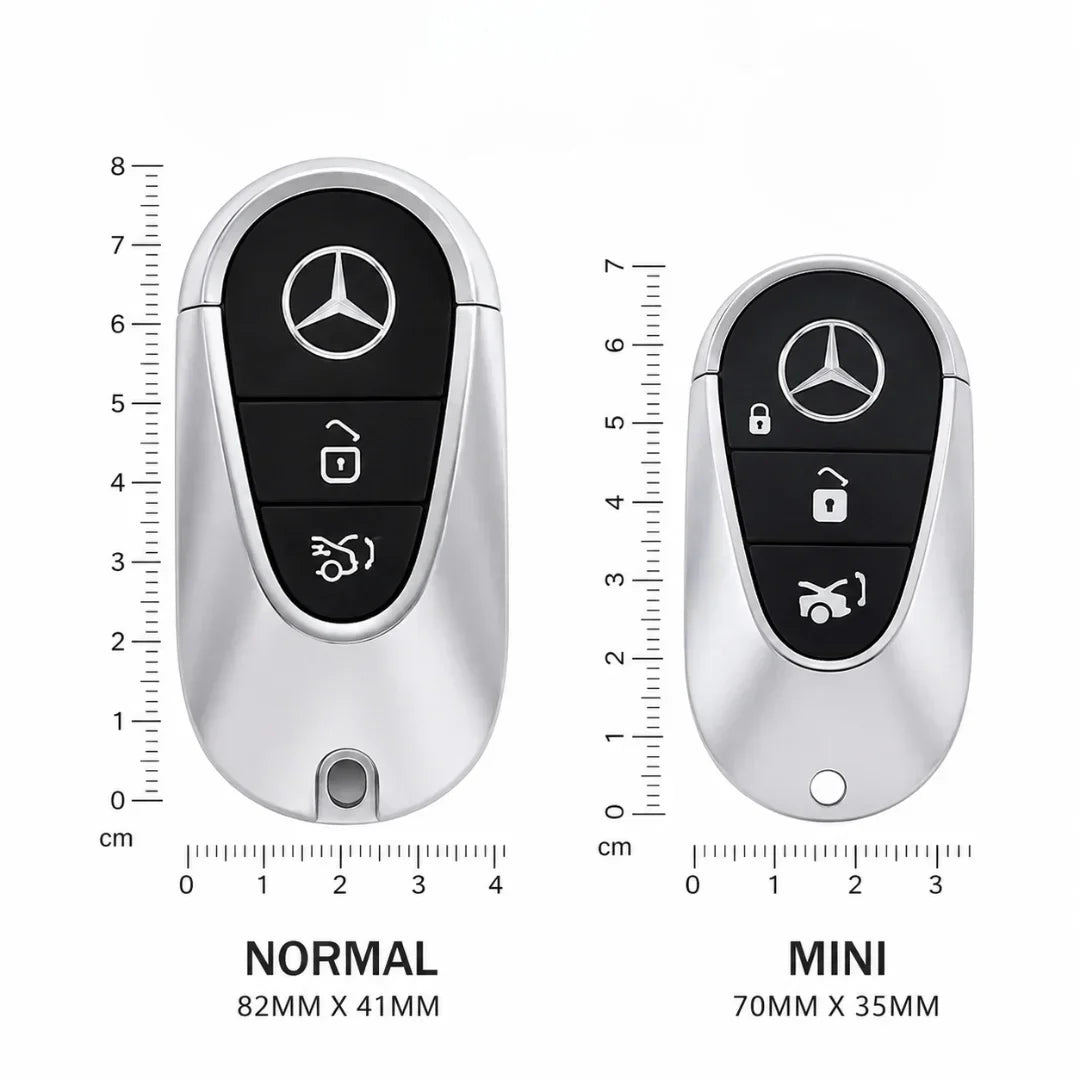 Mercedes-Benz Hand-Crafted Leather Key Fob Cover – Contemporary 3-Button