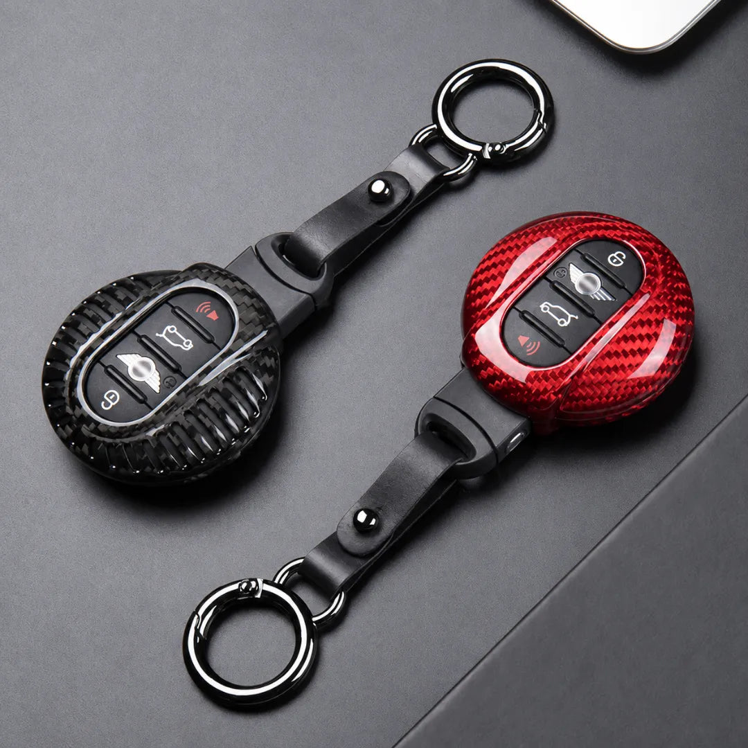 Mini Cooper Carbon Key Fob Cover – Circular Panic Smart Key