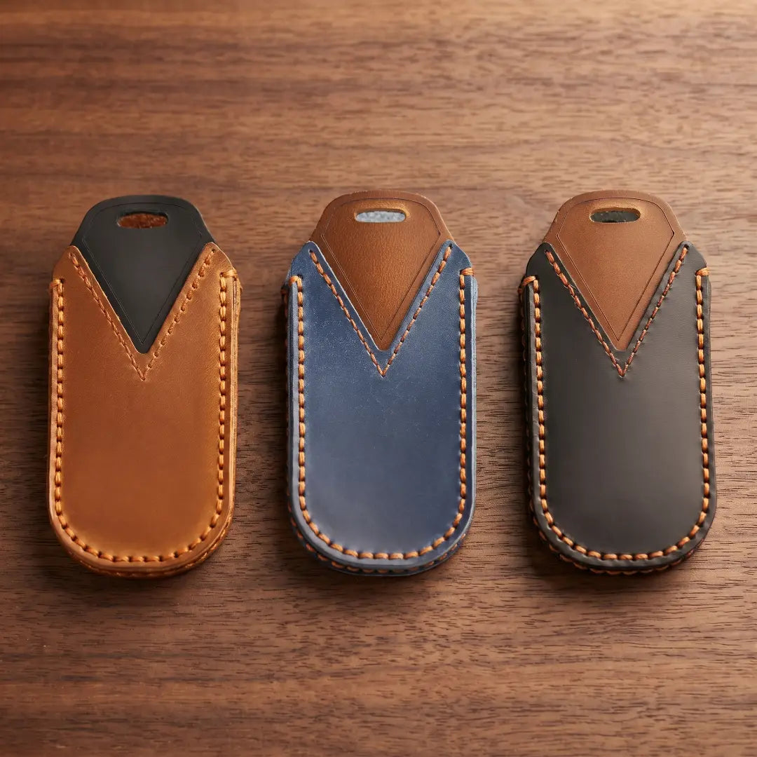 Mini Cooper Hand-Crafted Leather Key Fob Cover – Oval Smart Key