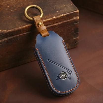Mini Cooper Hand-Crafted Leather Key Fob Cover – Oval Smart Key