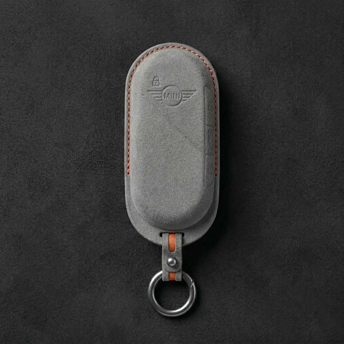 Mini Cooper Hand-Stitched Alcantara Key Fob Cover – Oval Smart Key