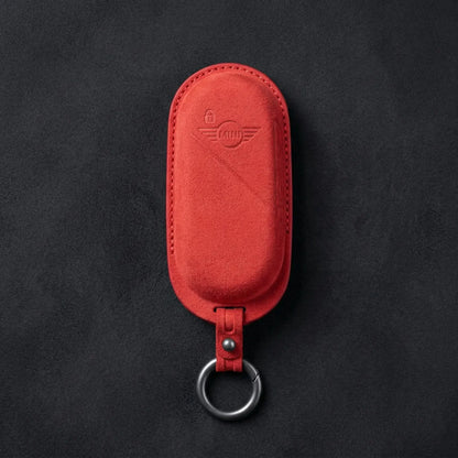Mini Cooper Hand-Stitched Alcantara Key Fob Cover – Oval Smart Key