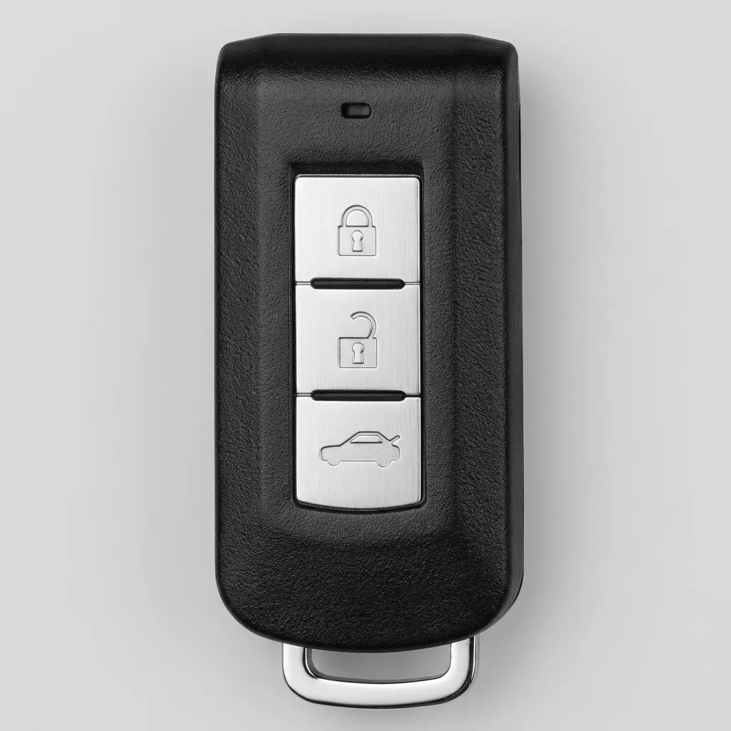Mitsubishi Hand-Stitched Alcantara Key Fob Cover – Vertical 3-Button