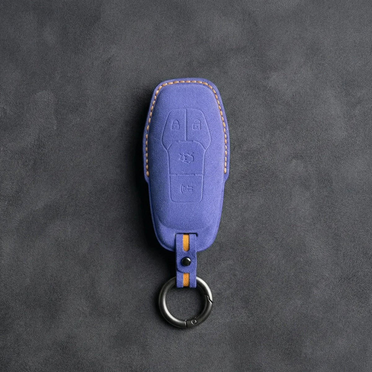 Mustang Hand-Stitched Alcantara Key Fob Cover – 4-Button Shield