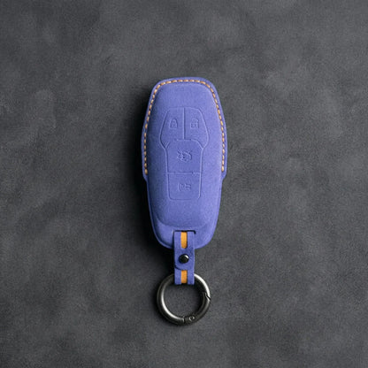 Mustang Hand-Stitched Alcantara Key Fob Cover – 4-Button Shield