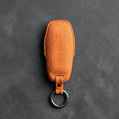 Mustang Hand-Stitched Alcantara Key Fob Cover – 4-Button Shield