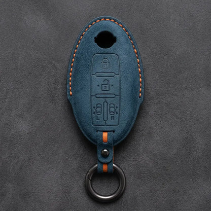 Nissan Hand-Stitched Alcantara Key Fob Cover – Oval Dual Sliding Doors