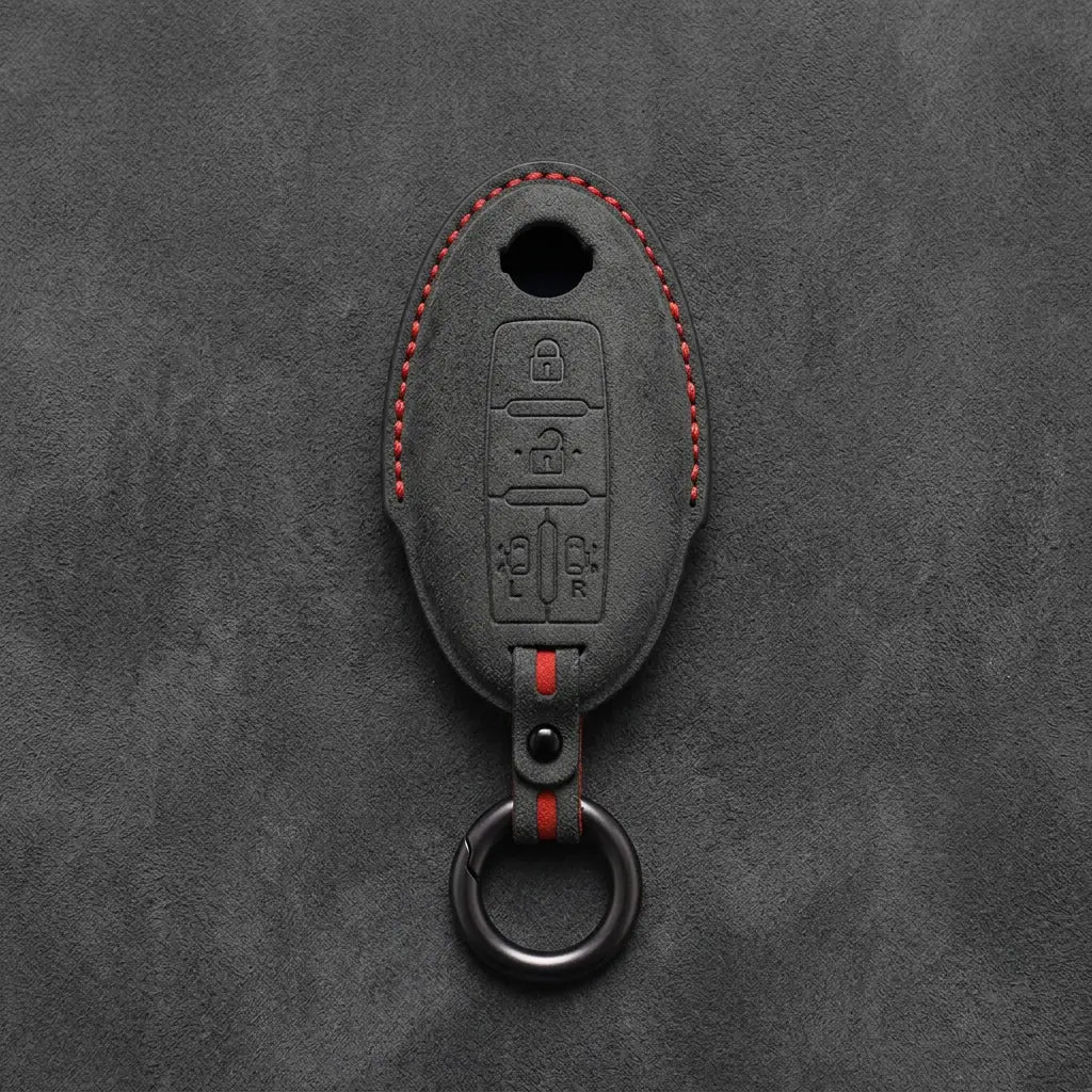 Nissan Hand-Stitched Alcantara Key Fob Cover – Oval Dual Sliding Doors