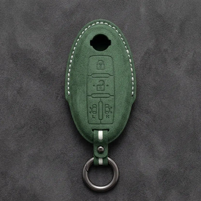 Nissan Hand-Stitched Alcantara Key Fob Cover – Oval Dual Sliding Doors
