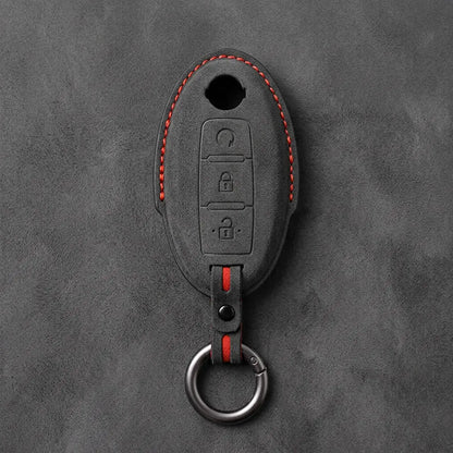 Nissan Hand-Stitched Alcantara Key Fob Cover – Oval Remote Start