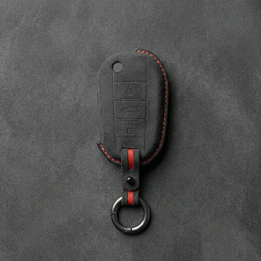 Peugeot Hand-Stitched Alcantara Key Fob Cover - All Types