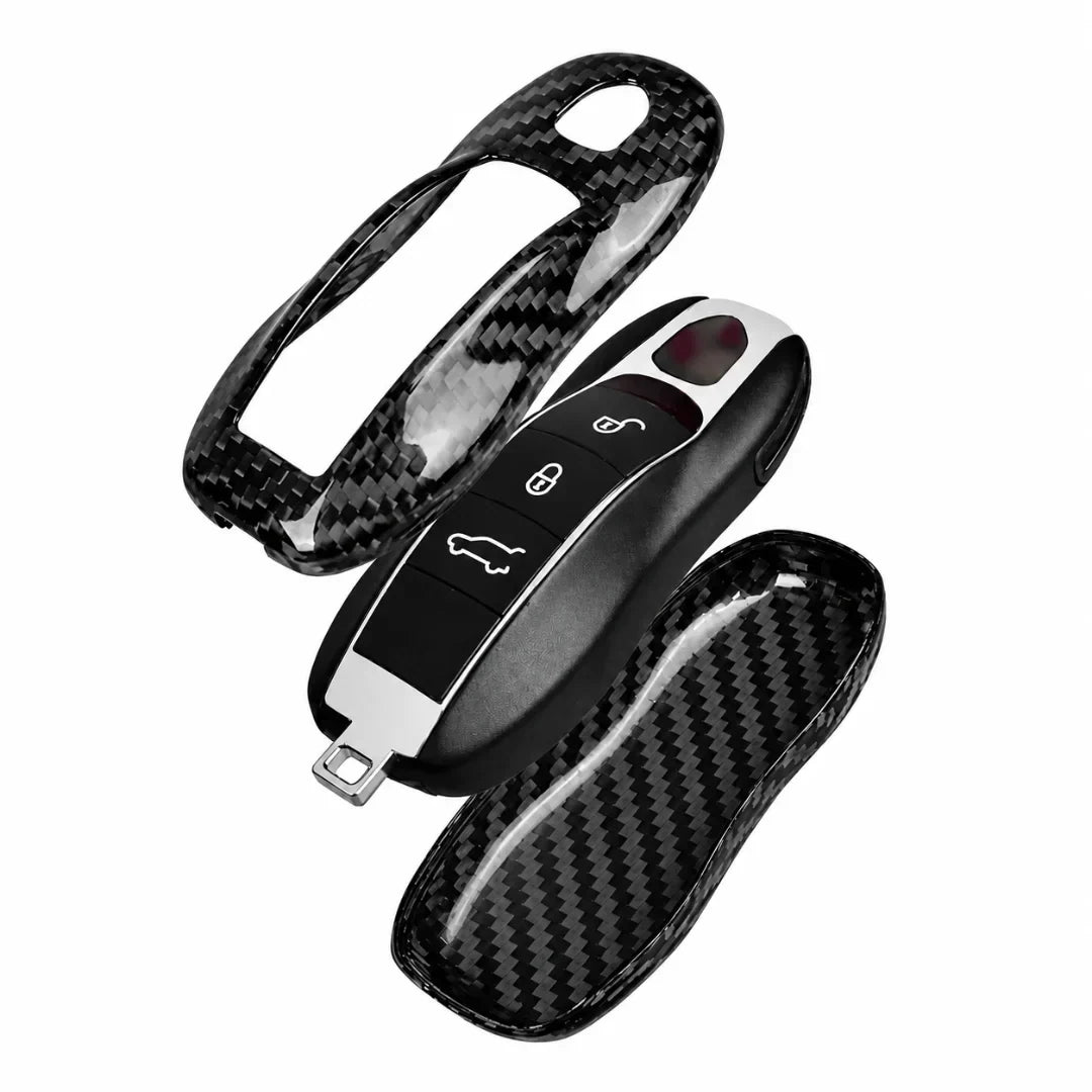 Porsche Carbon Key Fob Cover - Classic Car-Shape