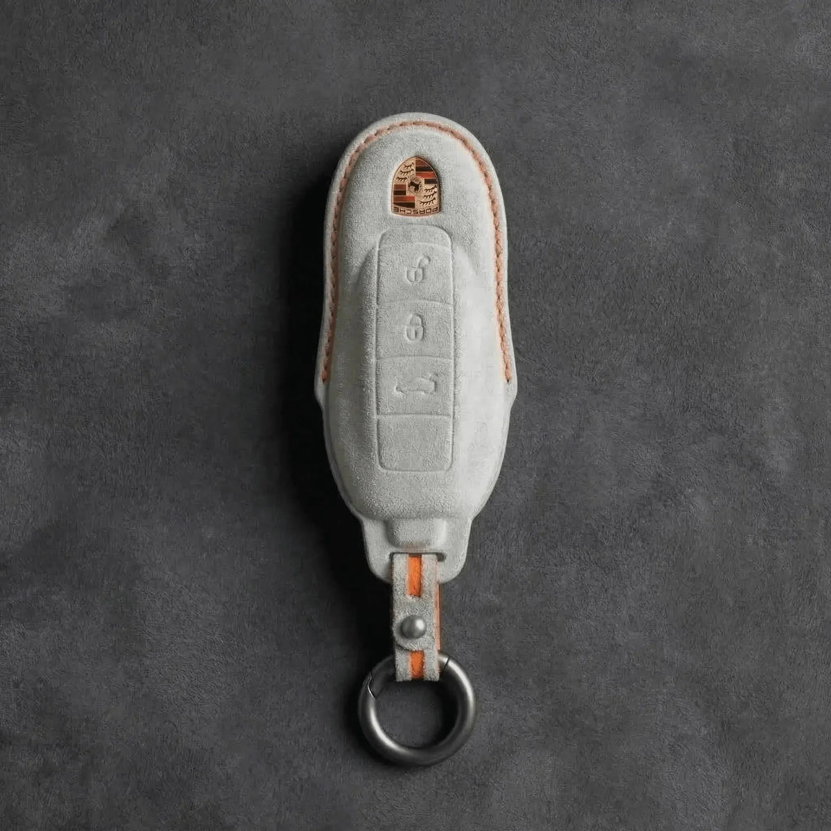 Porsche Hand-Stitched Alcantara Key Fob Cover - Classic Car-Shape