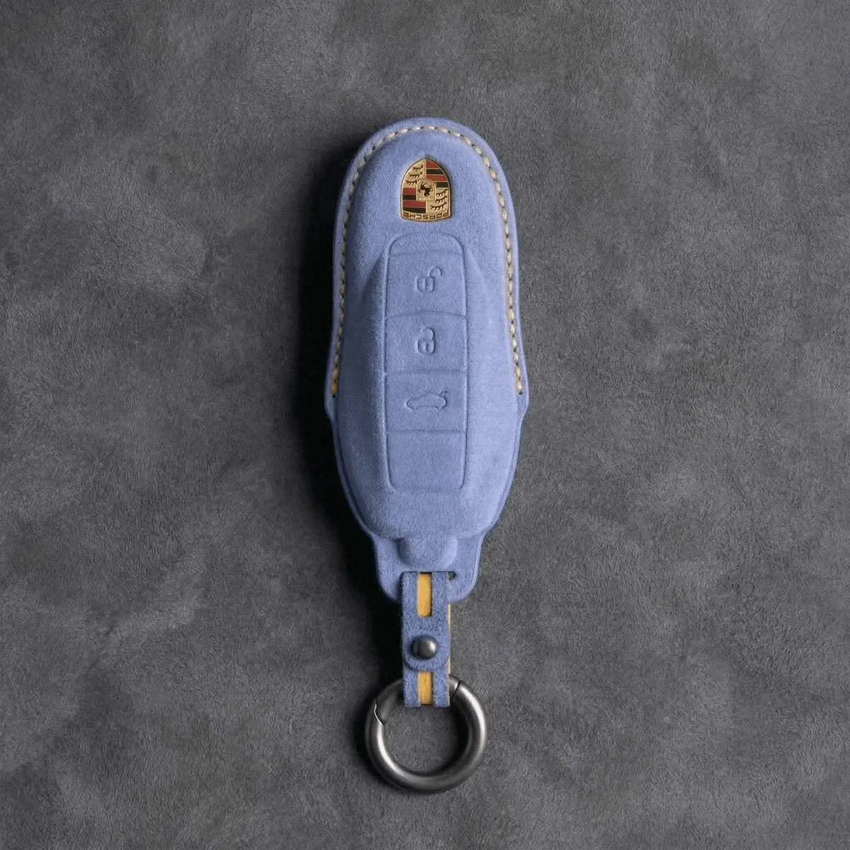 Porsche Hand-Stitched Alcantara Key Fob Cover - Classic Car-Shape