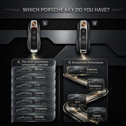 Porsche Painted Key Shell – Custom Color Edition