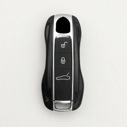 Porsche Hand-Stitched Alcantara Key Fob Cover - Signature Car-Shape