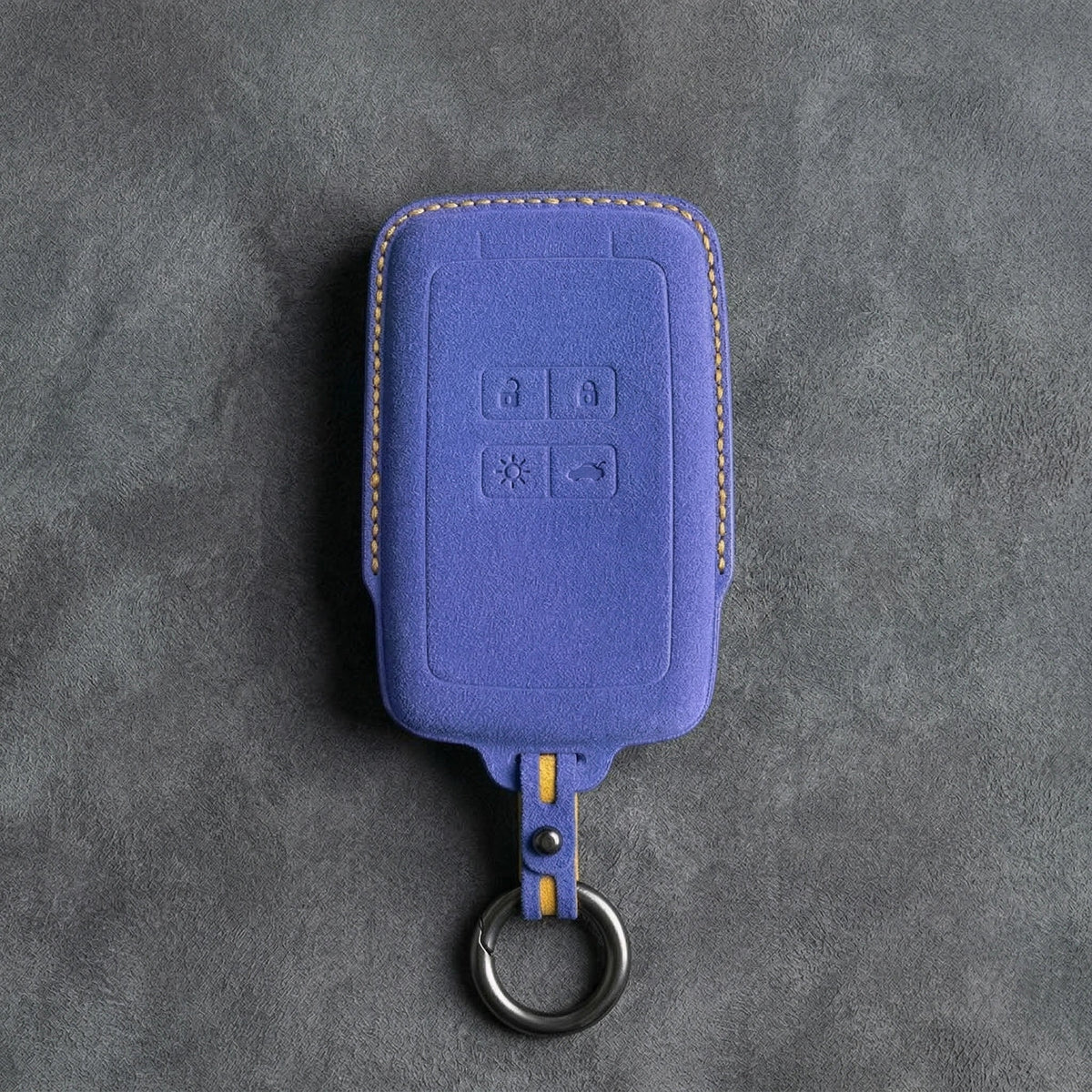 Renault Hand-Stitched Alcantara Key Fob Cover - Smart Card 4-Button