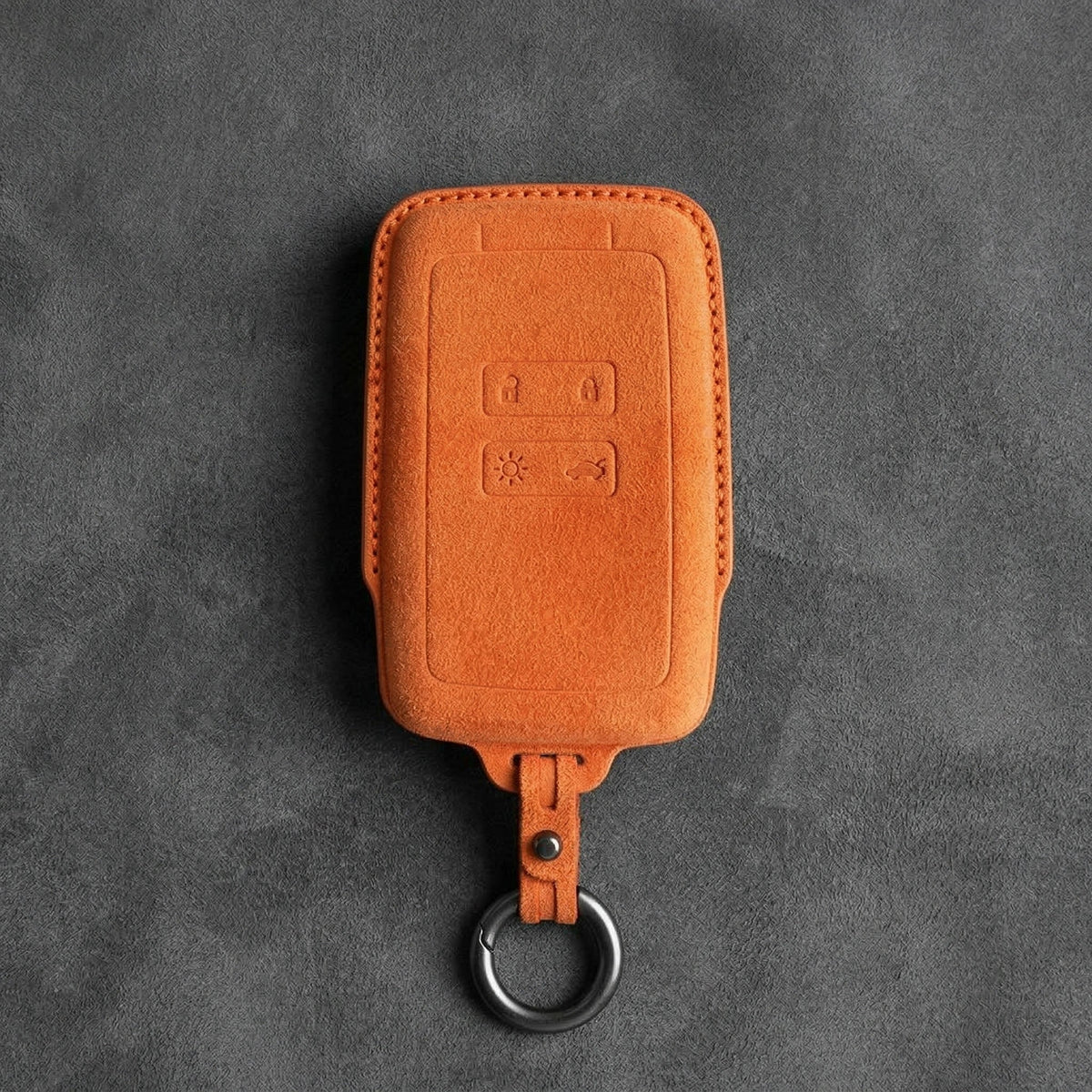 Renault Hand-Stitched Alcantara Key Fob Cover - Smart Card 4-Button