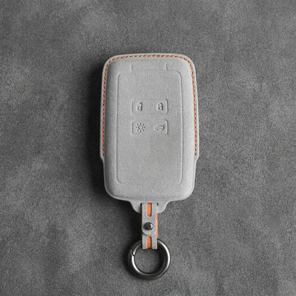 Renault Hand-Stitched Alcantara Key Fob Cover - Smart Card 4-Button