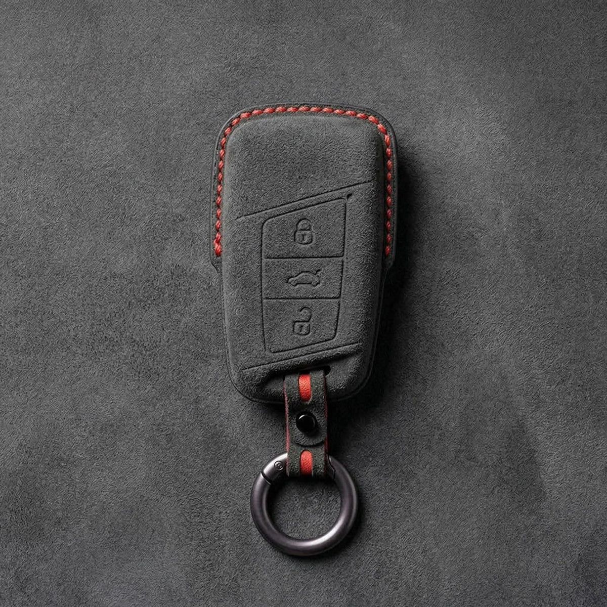 Seat Hand-Stitched Alcantara Key Fob Cover – Chrome-Top Smart Key