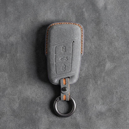 Seat Hand-Stitched Alcantara Key Fob Cover – Chrome-Top Smart Key