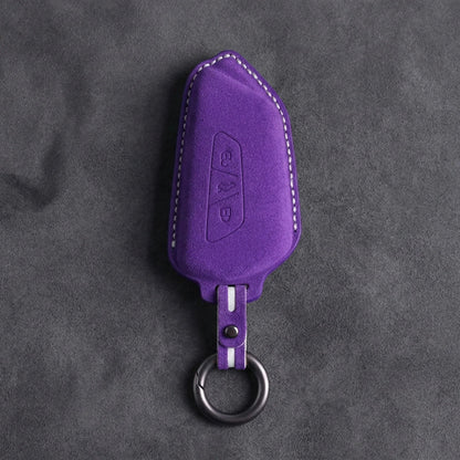 Volkswagen Hand-Stitched Alcantara Key Fob Cover - Asymmetrical Style