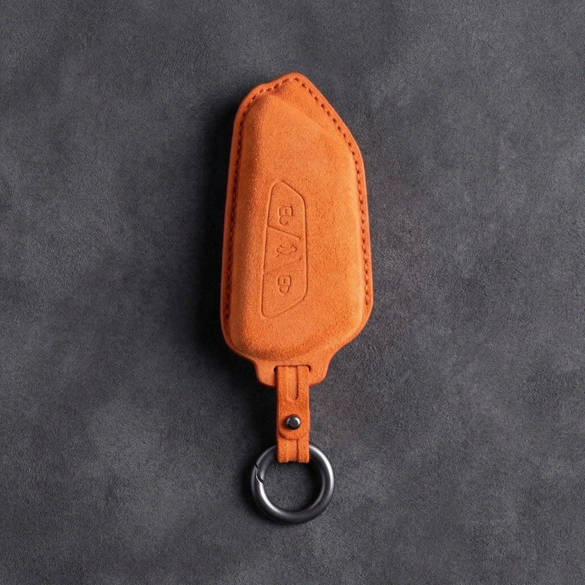 Skoda Hand-Stitched Alcantara Key Fob Cover - Angular 3-Button
