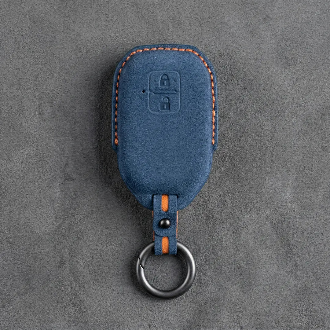 Suzuki Hand-Stitched Alcantara Key Fob Cover – Angular Smart Key 2-Button