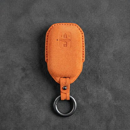 Suzuki Hand-Stitched Alcantara Key Fob Cover – Angular Smart Key 2-Button
