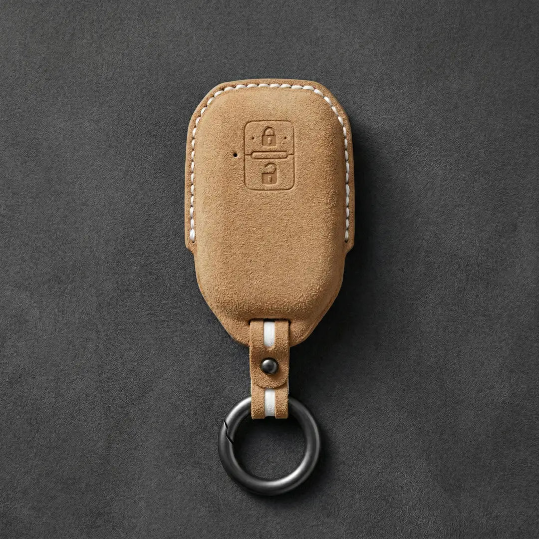 Suzuki Hand-Stitched Alcantara Key Fob Cover – Angular Smart Key 2-Button