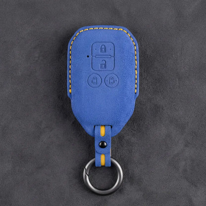 Suzuki Hand-Stitched Alcantara Key Fob Cover – Beveled Rectangular Remote