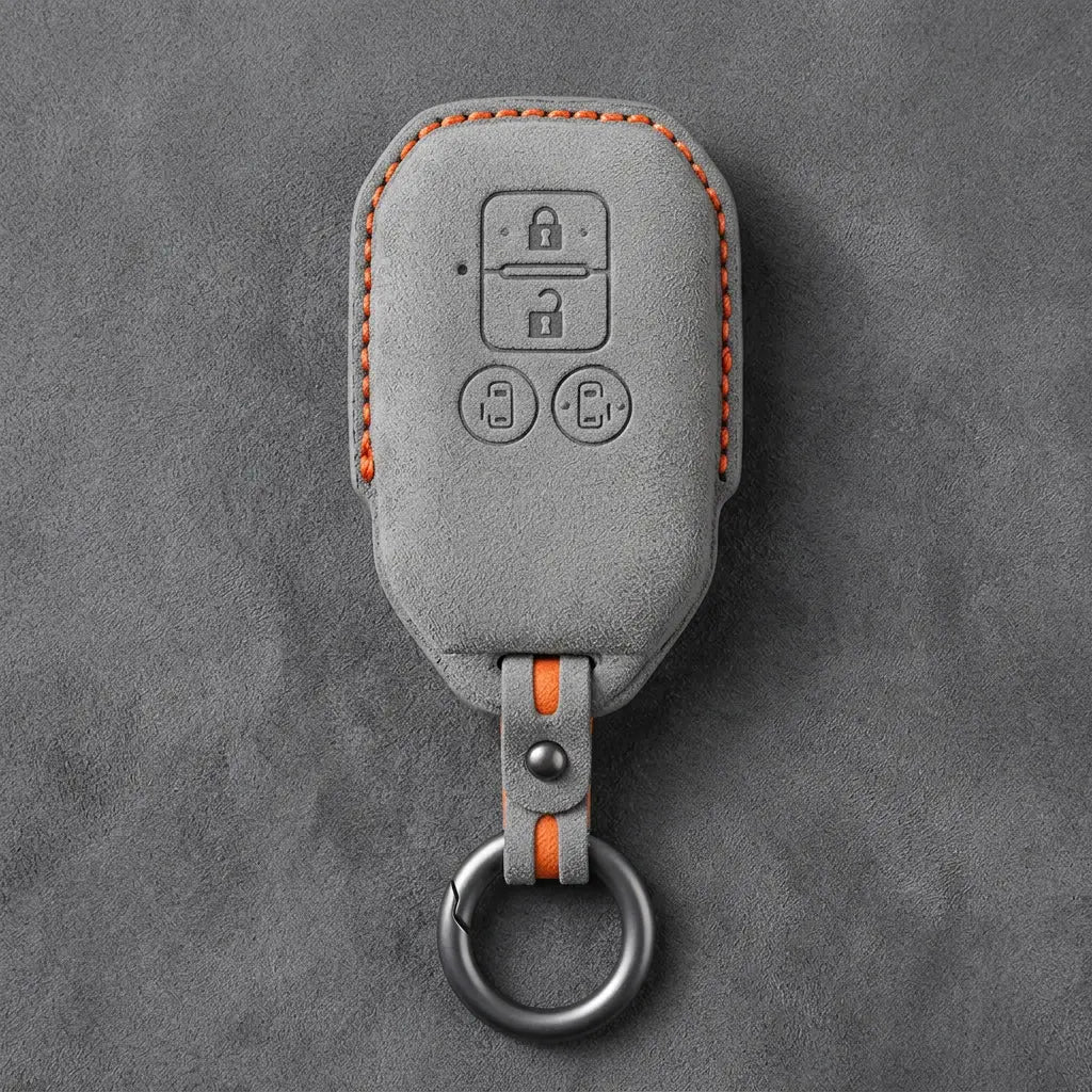Suzuki Hand-Stitched Alcantara Key Fob Cover – Beveled Rectangular Remote