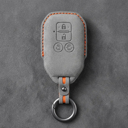 Suzuki Hand-Stitched Alcantara Key Fob Cover – Beveled Rectangular Remote