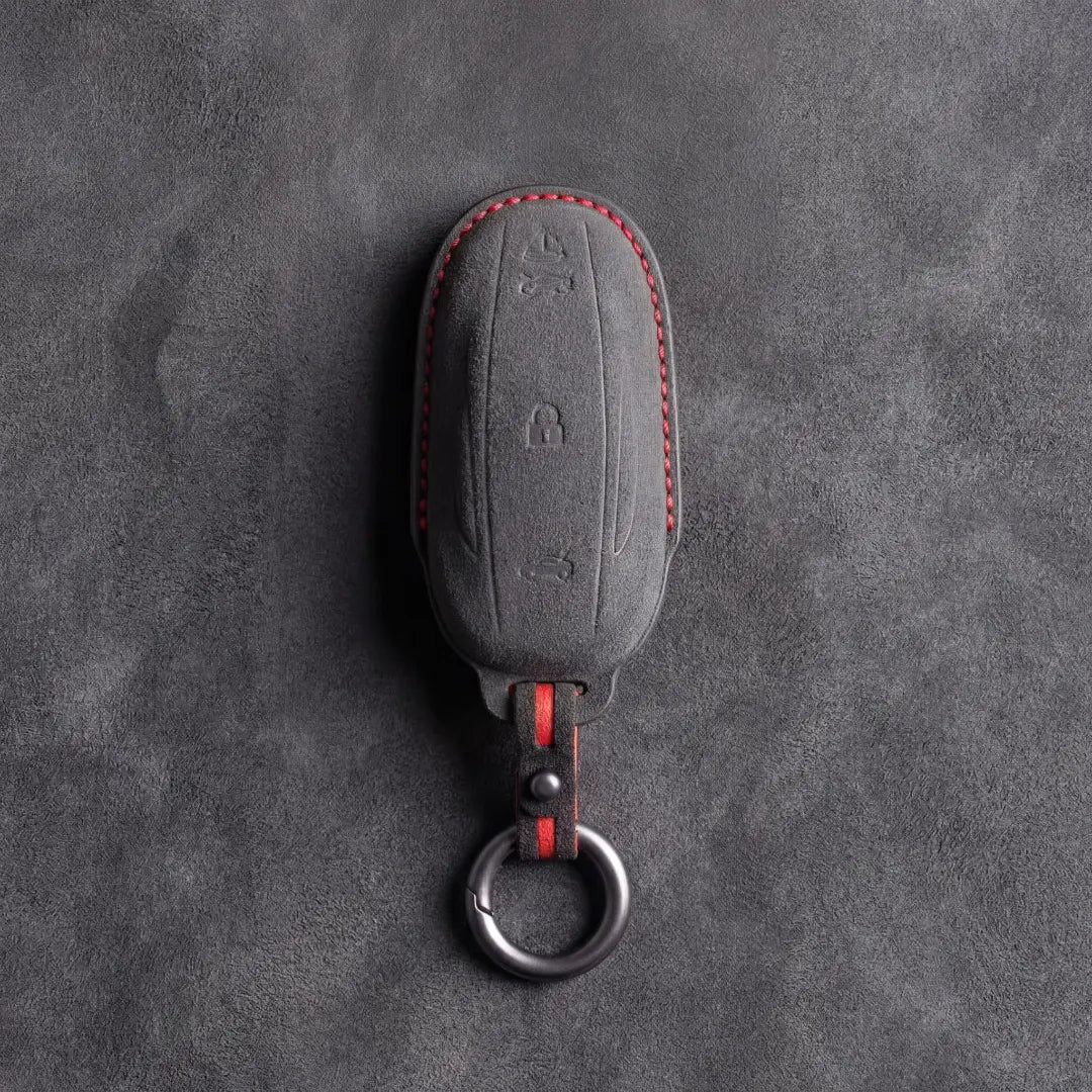 Tesla Hand-Stitched Alcantara Key Fob Cover - Model S/X