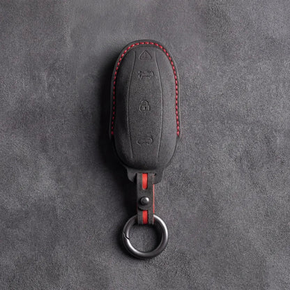Tesla Hand-Stitched Alcantara Key Fob Cover - Model Y/3