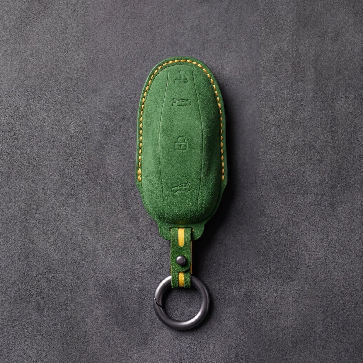 Tesla Hand-Stitched Alcantara Key Fob Cover - Model Y/3