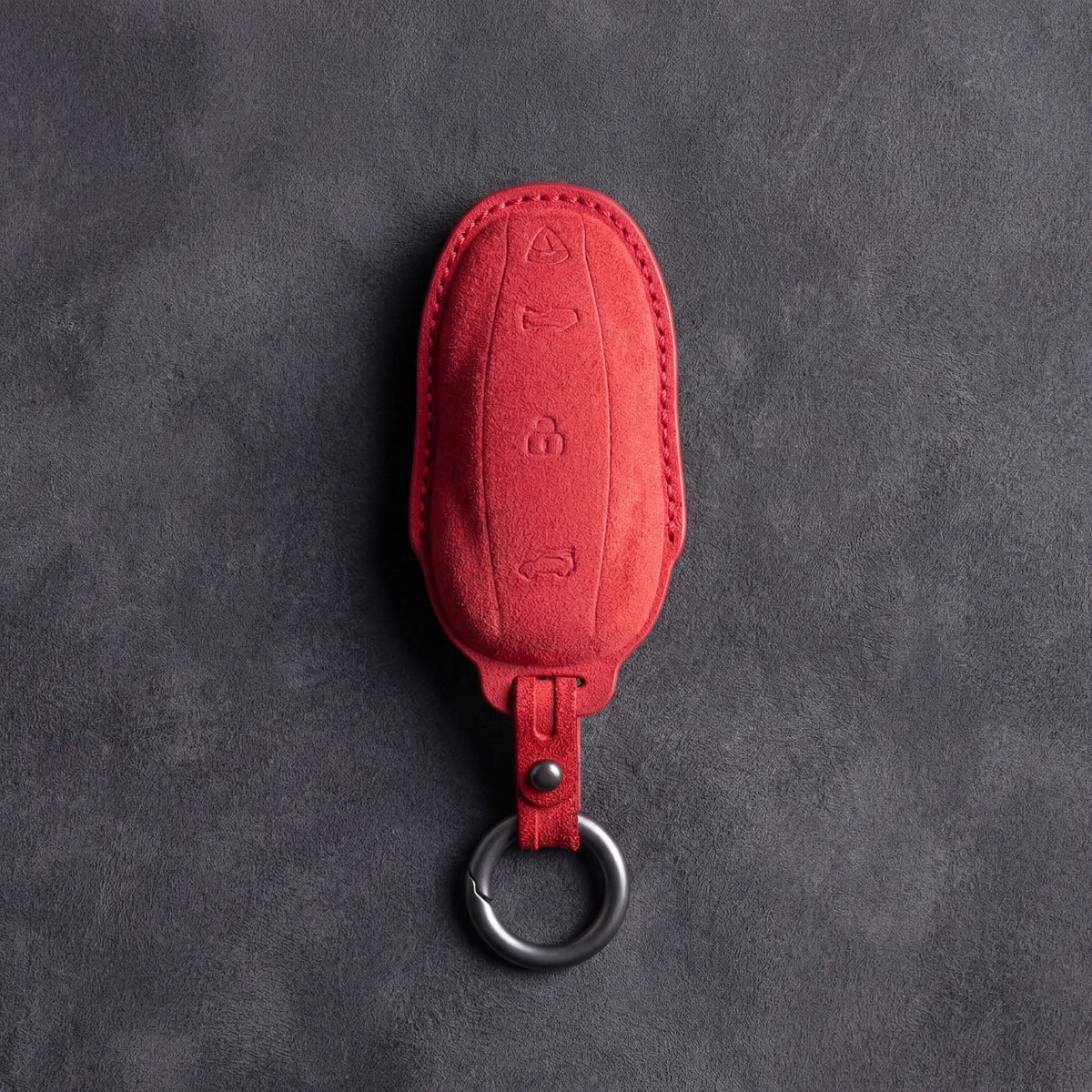 Tesla Hand-Stitched Alcantara Key Fob Cover - Model Y/3
