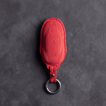 Tesla Hand-Stitched Alcantara Key Fob Cover - Model Y/3