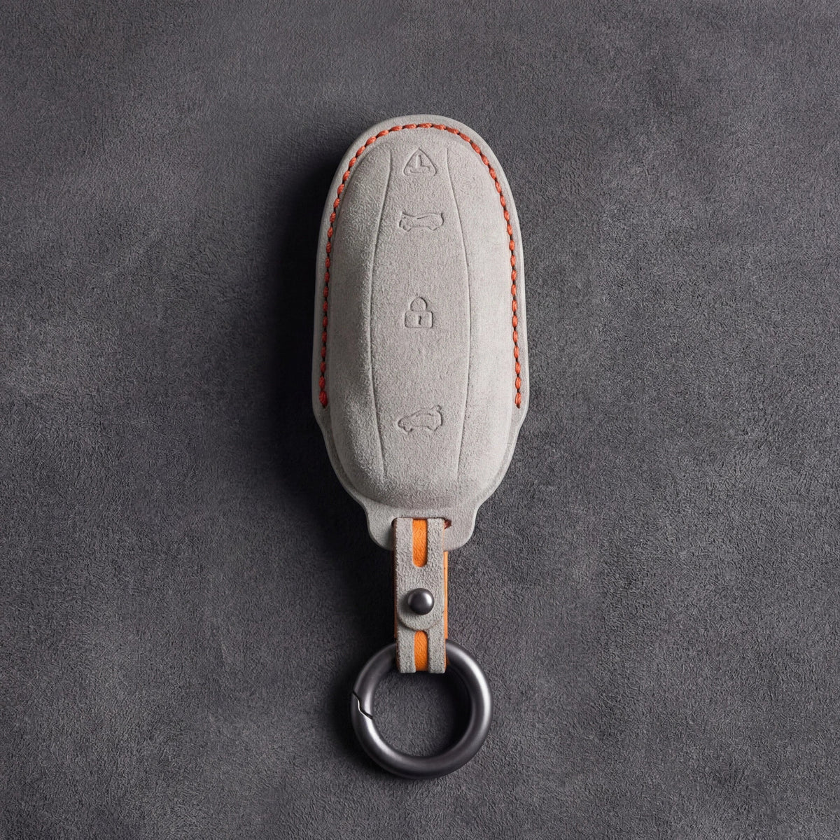 Tesla Hand-Stitched Alcantara Key Fob Cover - Model Y/3