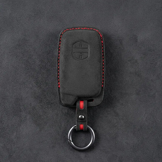 Toyota Hand-Stitched Alcantara Key Fob Cover – 2-Button Smart Key