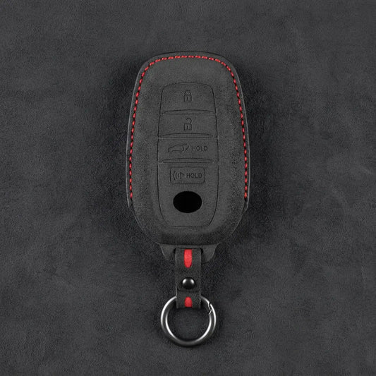 Toyota Hand-Stitched Alcantara Key Fob Cover – 4-Button Smart Key