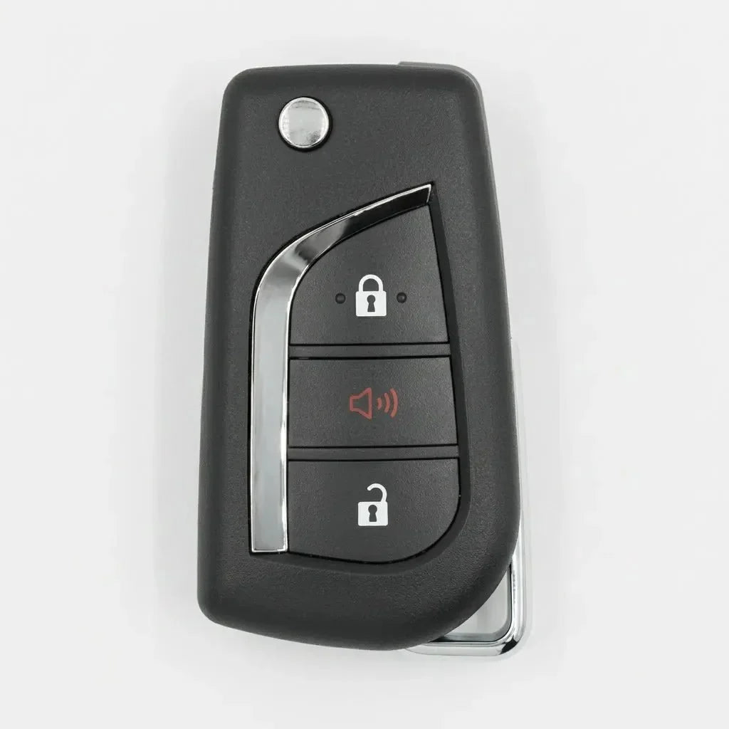 Toyota Hand-Stitched Alcantara Key Fob Cover – Geometric Panic Flip Key