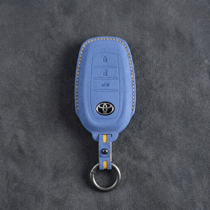 Toyota Hand-Stitched Alcantara Key Fob Cover - Wedge 3-Button