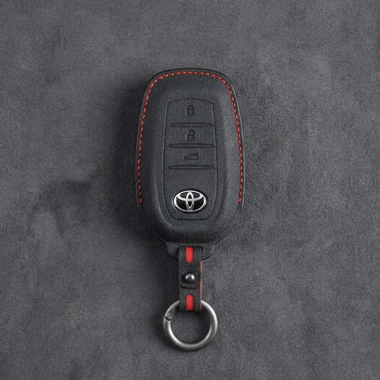 Toyota Hand-Stitched Alcantara Key Fob Cover - Wedge 3-Button